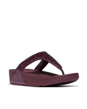 Fitflop Lulu Crystal-Mix Toe-Post Sandals - Brown