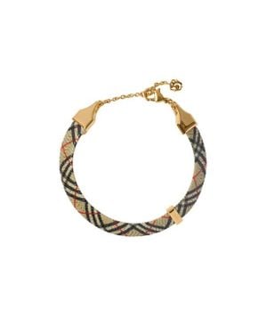 Burberry Check Print Bracelet - Metallic