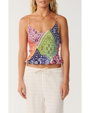 Rip Curl Bossa Nova Smocked Crop Camisole - Blue
