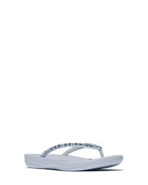 Fitflop Iqushion Crystal Strap Flip Flop - White