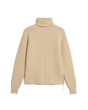Fortela Oslo Merino Wool High Neck Sweater - Natural