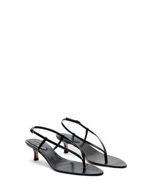 Mango Slingback Kitten Heel Sandal - White