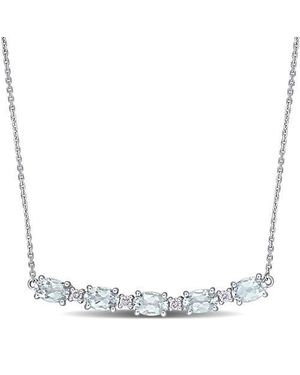 Julianna B Diamond Bar Necklace 14K - Metallic