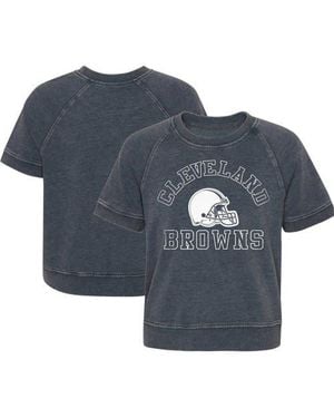 Outerstuff Girls Juniors Cleveland Browns Cheer Squad Raglan T-Shirt - Blue