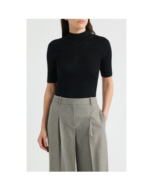 BOSS Faleri Virgin Wool Rib Sweater - Black