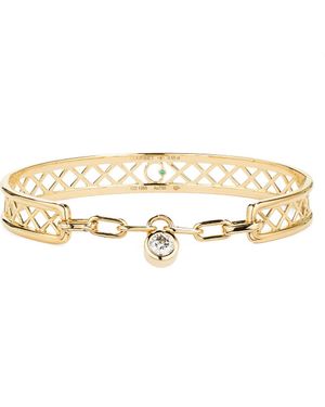 COURBET Pont Des Arts 18K Lab Created Diamond Bangle - White