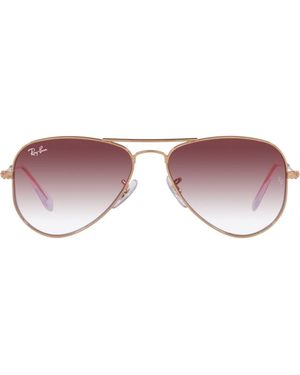 Ray-Ban Junior 52Mm Aviator Sunglasses - Brown