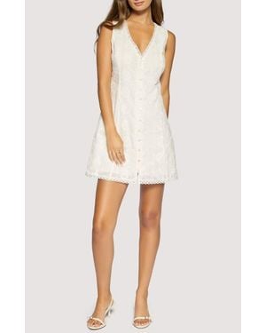 Lost + Wander Olympia Floral Lace Mini Sheath Dress - White