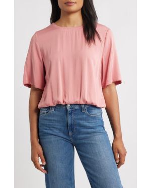 Cloth & Stone Elastic Waist Top - Pink