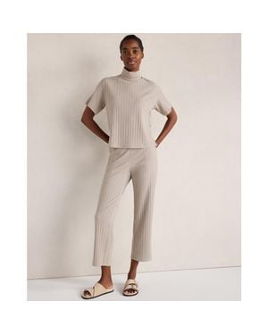 Haven Well Within Ribbed Straight Leg Pants - Natural