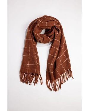 Hat Attack Windowpane Muffler - Brown