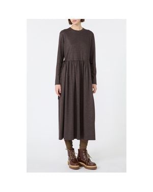Weekend by Maxmara Vettura Jersey Long Sleeved Midi Dress - Brown