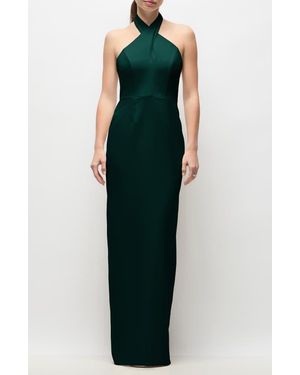 After Six Estella Halter Gown - Green
