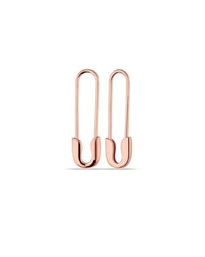 Spero London Sterling Safety Pin Earring - Pink