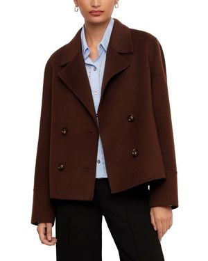 Fifteen Twenty Naomi Cropped Peacoat - Brown