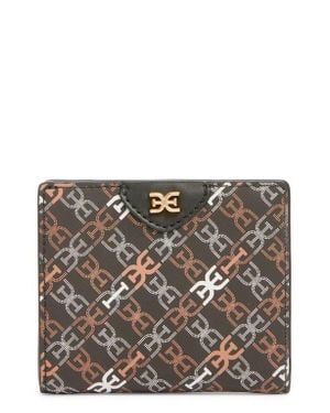 Sam Edelman Harper Monogram Faux Leather Bifold Wallet - Gray