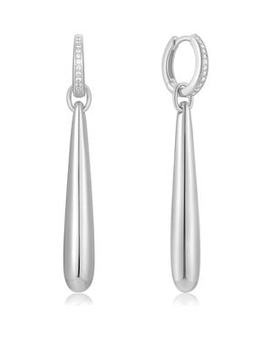 Ania Haie Elongated Droplet Earrings - White