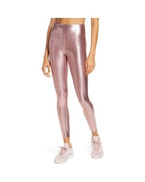 Heroine Sport Marvel Metallic High Waist Leggings - Red