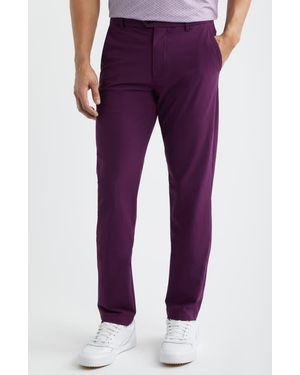 Greyson Monkauk Trim Fit Flat Front Golf Pants - Purple