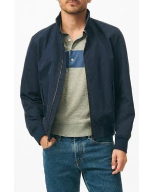Brooks Brothers Harrington Cotton Blend Zip-Up Jacket - Blue