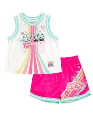 Barbie Athletic Tank Top & Shorts Set - Pink