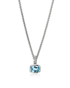 John Hardy Heishi Necklace, Sterling, Diamonds, 1.5Mm - Blue