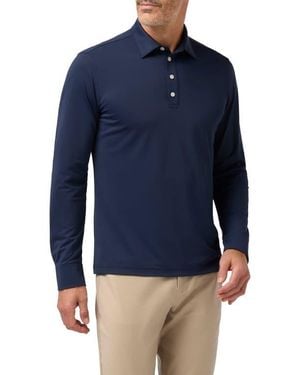 Mizzen+Main Harper Long Sleeve Performance Polo - Blue