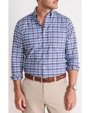 Vineyard Vines Faraway Performance Cotton Blend Button-Down Shirt - Blue