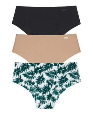 DKNY Litewear Cut Anywear 3-Pack Hipster Panties - Black