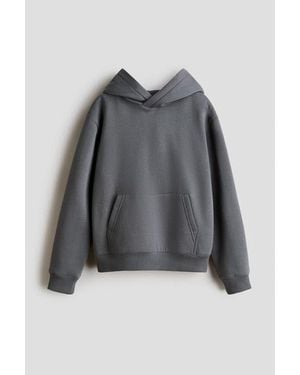 H&M Brushed-Inside Hoodie - Gray