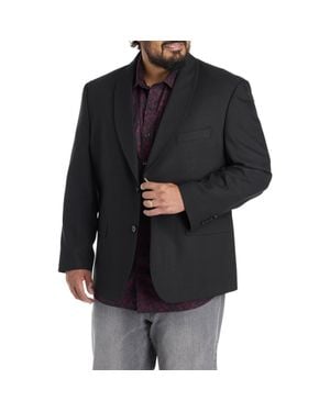 Synergy Big & Tall Sophisticated Textured Jacket-Relaxer Sport Coat - Black