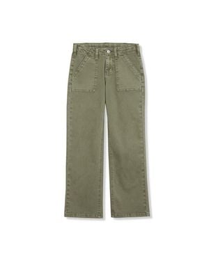 Lands' End Girls Woven Pull On Utility Cargo Pants - Green