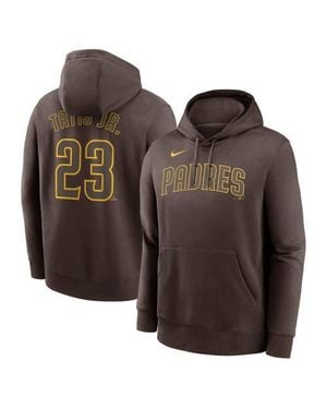 Nike Fernando Tatis Jr. San Diego Padres Player Name & Number Club Fleece Pullover Hoodie - Brown