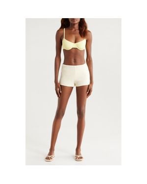 Solid & Striped The Celeste Cotton Knit Cover-Up Shorts - White