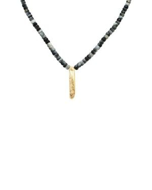 Collection 1304 Organic Scepter Necklace - Metallic