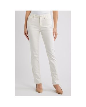 Anne Klein Leo Straight Leg Jeans - White