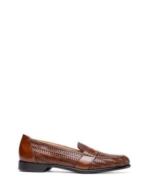 Zelli Italia Nicola Woven Penny Loafer - Brown