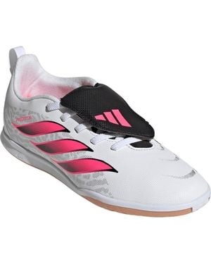 adidas Kids' Predator Club Foldover Tongue Indoor Soccer Shoe - White