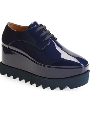 Stella McCartney Sneakelyse Patent Platform Sneaker - Blue