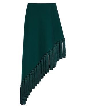 Alaïa Tassel Asymmetric Wool Skirt - Green