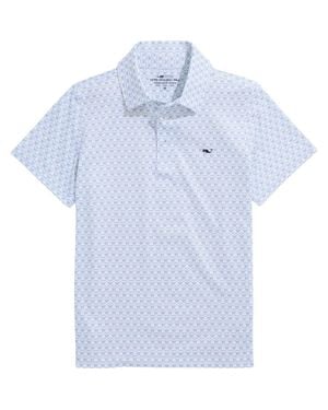 Vineyard Vines Kids' Print Polo - Blue