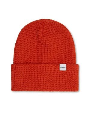 Druthers NYC Organic Cotton Waffle Knit Beanie - Red