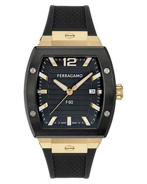 Ferragamo F-80 Tonneau Bracelet Watch, 42Mm - Black