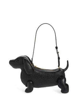 Thom Browne Hector Leather Baguette Shoulder Bag - Black