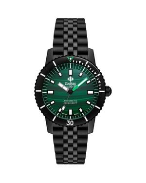 Zodiac Compression Diver Automatic Stainless Steel Watch, 40Mm - Green