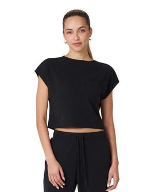 Rebody Active Retreat Pocket Waffle Tee - Black