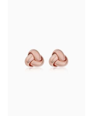 Oradina 14K Forget Me Knot Stud Earrings - Pink