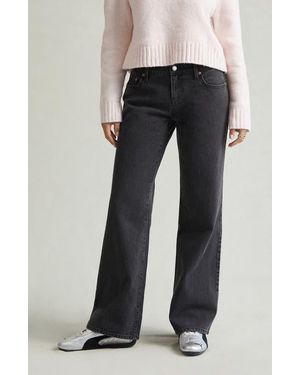 PacSun Zoe Low Rise Wide Leg Girlfriend Jeans - Black