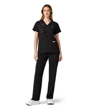 Jaanuu Ultralast Essential Performance 6-Pocket Scrub Set - Black