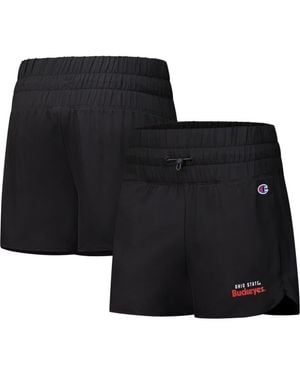 Champion Ohio State Buckeyes Tailgate Her Woven Shorts - Black